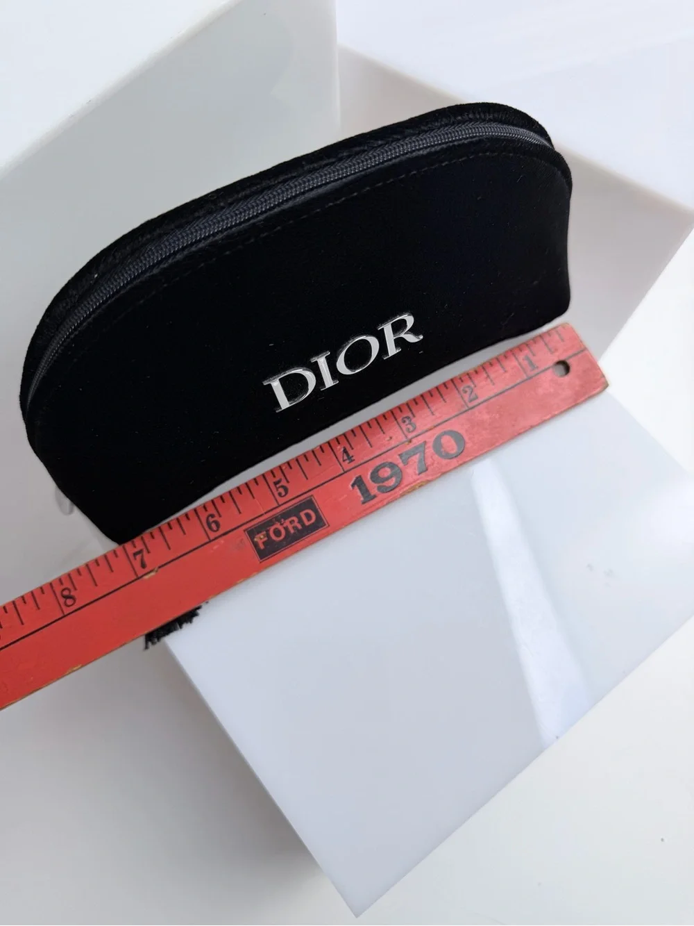 Mini Dior Beauty Bag In Black Velvet